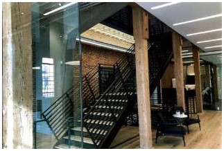 After: new compatible open stairs after rehabilitation